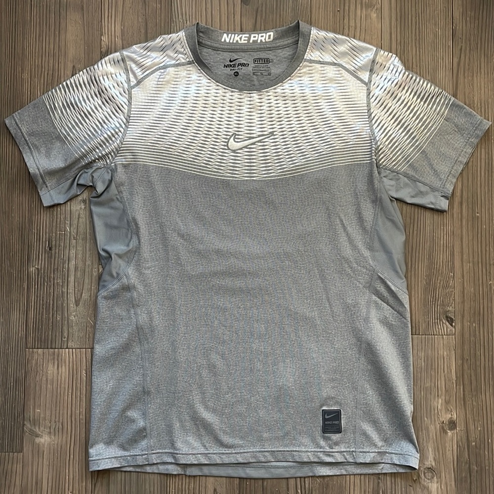 Nike Pro Dri-Fit Fitted Metallic Detail Tee